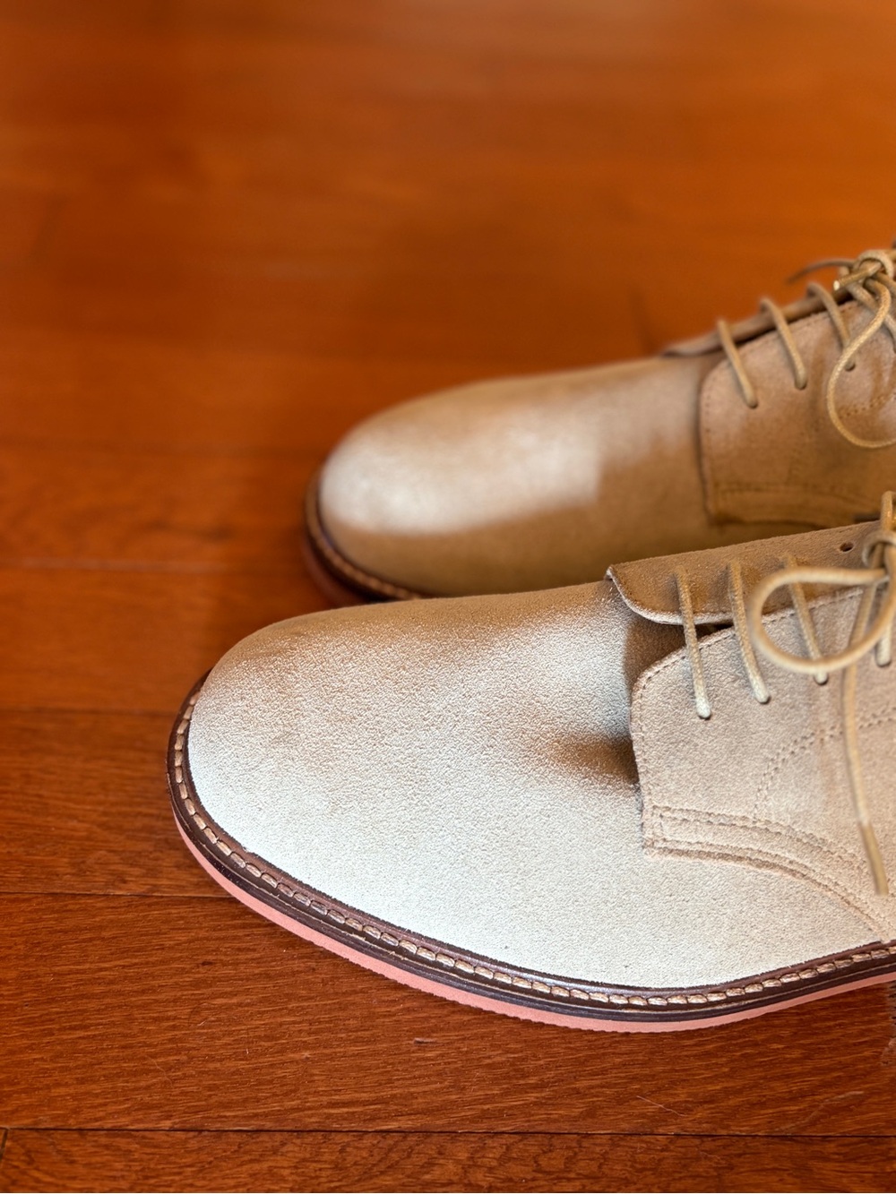 Sandro Beige Suede Derby Shoes - Picture 4 of 8